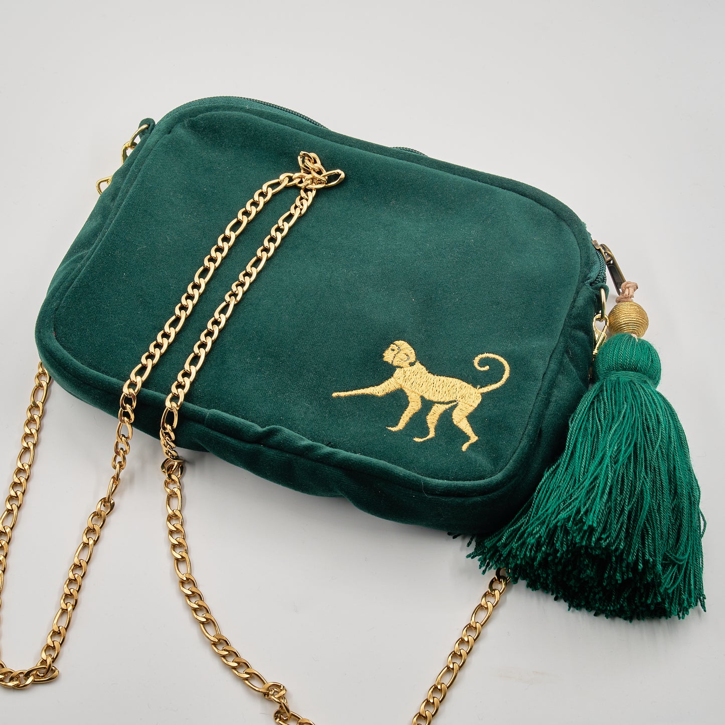Emerald Green Busi with Monkey